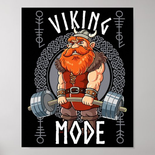 Poster Bodybuilding en mode viking (Devant)
