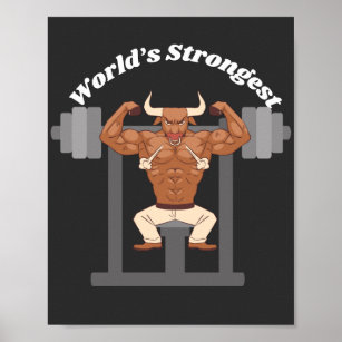 Poster Bodybuilding Homme le plus fort