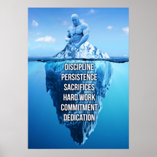 Poster Bodybuilding Iceberg Sculpture Motivation