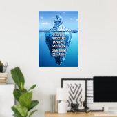 Poster Bodybuilding Iceberg Sculpture Motivation (Bureau à domicile)