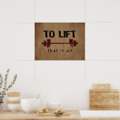 Poster Bodybuilding To Lift (Cuisine)