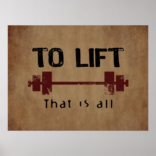 Poster Bodybuilding To Lift (Devant)