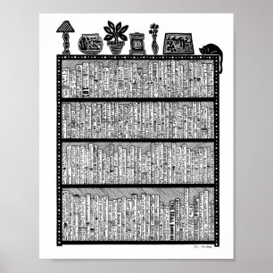 Poster boekenplank