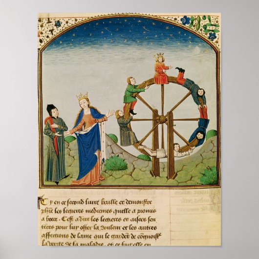 Poster Boethius avec la roue de la fortune (Devant)