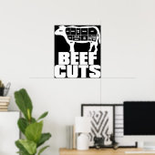 Poster Boeuf_Coupes (Bureau à domicile)