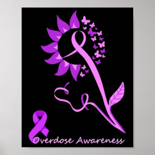 Poster Boeuf de sensibilisation aux surdoses violettes To