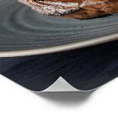 Poster Boeuf grillé gourmet avec marques de grillade élég (Coin)