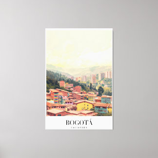 Poster Bogota Colombia Vintage Canvas Afdruk