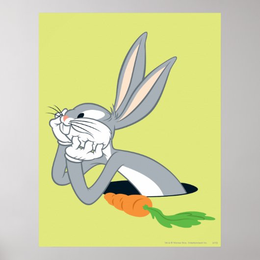 Poster BOGS BUNNY™ avec carotte (Devant)