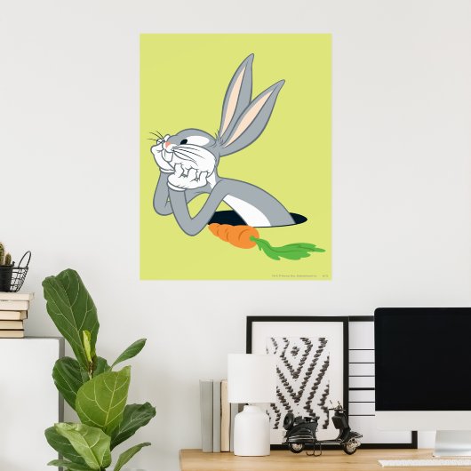 Poster BOGS BUNNY™ avec carotte (Bureau à domicile)