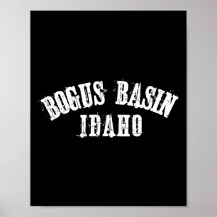 Poster Bogus Basin Idaho Ski Ski Snowboard Skier Bo