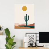 Poster Bohème Abstrait Désert Paysage Mur Art (Bureau à domicile)