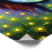 Poster Bohème fille avec casquette coccinelle (Coin)