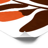 Poster Bohème Fleurit Mi-Siècle Floral Tons Terre (Coin)