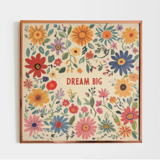 Poster Bohème Floral Custom Art Imprimer