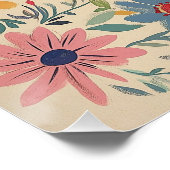 Poster Bohème Floral Custom Art Imprimer (Coin)