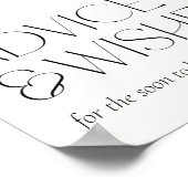 Poster Bohème Floral & Plumes Conseils & Voeux (Coin)