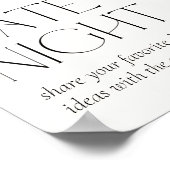 Poster Bohème Floral & Plumes Date Nuit (Coin)