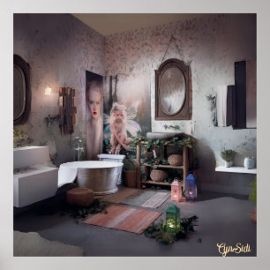 Poster "Bohemian Bath Bliss - Fairy and Feminine Elegance