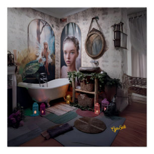 Poster "Bohemian Bath Bliss - Fairy and Feminine Elegance