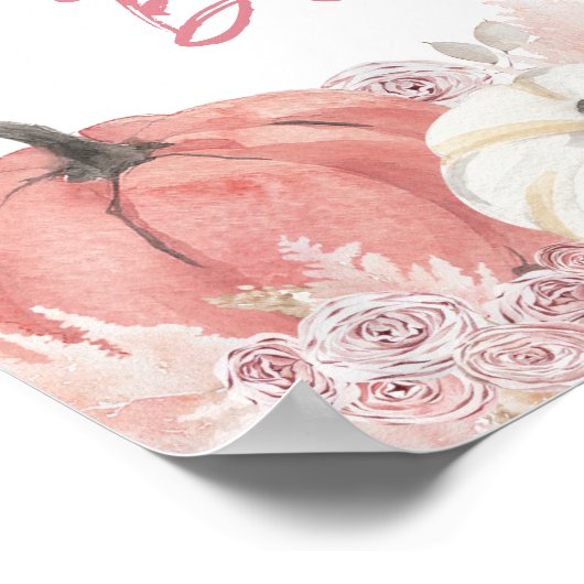 Poster Bohemian Fall in Love Citrouille Guest Book (Coin)