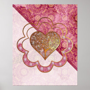 Poster Bohemian Valentine Whimsey 3D