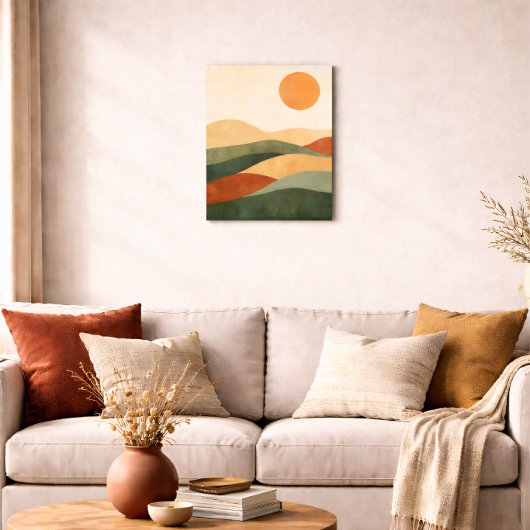 Poster Boho Abstract Landscape Earth Tone Desert