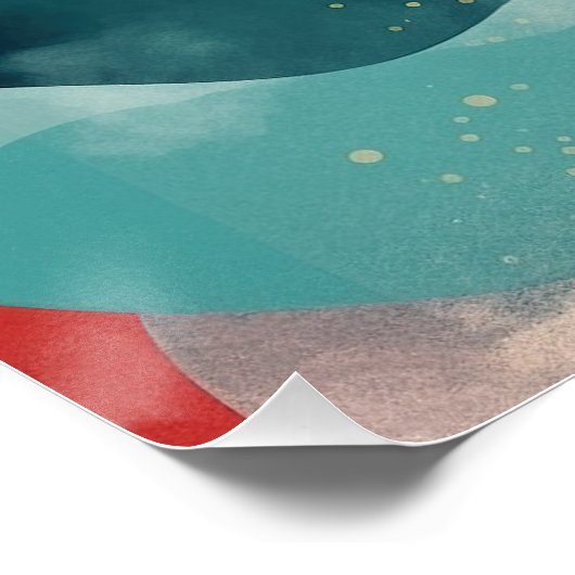 Poster Boho Abstrait (Coin)