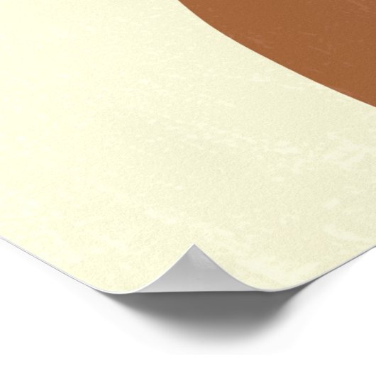 Poster Boho Abstrait Earth Tone Folk et Rainbow (Coin)