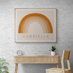 Poster Boho Abstrait les années 70 Rainbow Terracotta Per<br><div class="desc">Poster personnalisé Boho Abstrait les années 70 Rainbow Terracotta</div>