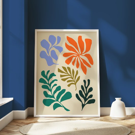 Poster Boho Abstrait Matisse Terme botanique moderne