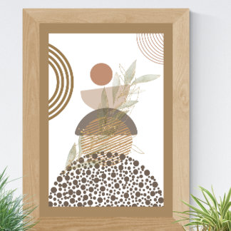 Poster Boho Abstrait minimaliste