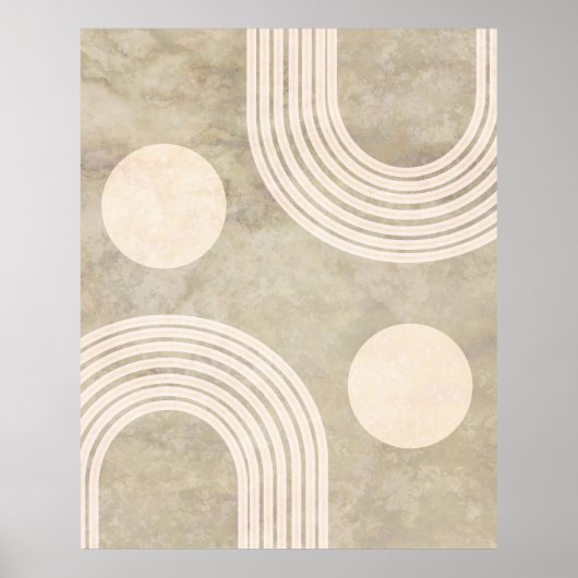 Poster Boho Abstrait Rainbow Art Décor (Devant)