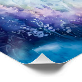 Poster Boho Aquarelle Blanc Unicorne Près Du Vieux Châtea (Coin)