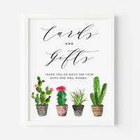 Boho Aquarelle Cactus pointillés Cartes et cadeaux