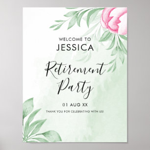 Poster Boho Aquarelle Eucalyptus Retraite Bienvenue