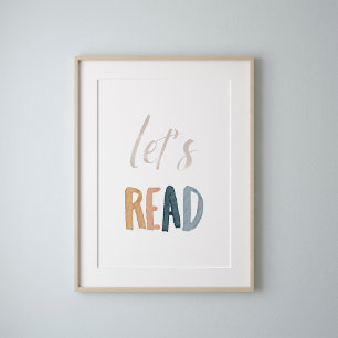 Poster Boho aquarelle permet de lire l'affiche