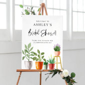Poster Boho Aquarelle Poted Houplant Fête des mariées