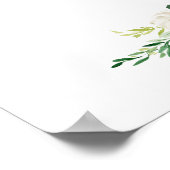 Poster Boho Aquarelle rose Floral Welcome Mariage Signal (Coin)