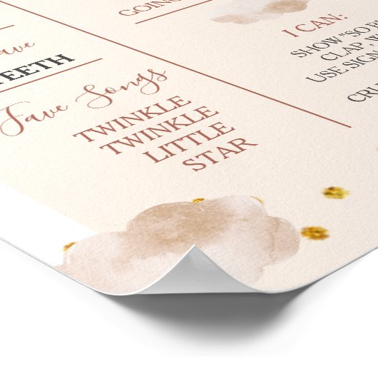 Poster Boho Arc-en-ciel Onederer 1ère année Anniversaire  (Coin)