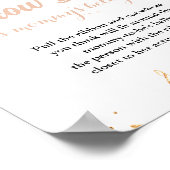 Poster Boho arc-en-ciel pampas Gras signe baby shower (Coin)