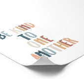 Poster Boho arc-en-ciel Soyez gentils les uns envers les  (Coin)