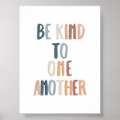 Poster Boho arc-en-ciel Soyez gentils les uns envers les  (Devant)