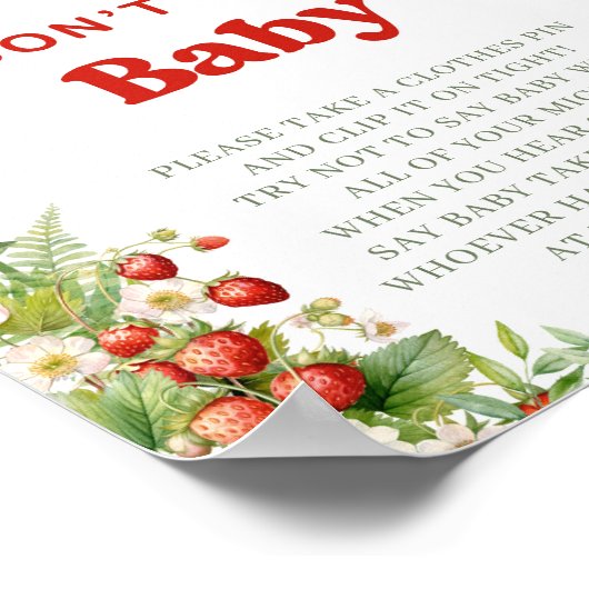 Poster Boho Arch Berry Sweet ne pas dire signe de jeu pou (Coin)