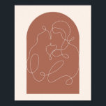 Poster Boho Arch Kisser Ligne linéaire continue Art 1<br><div class="desc">Boho Arch Kisser Ligne linéaire continue Art 1</div>
