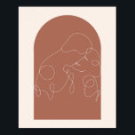 Poster Boho Arch Kissing Continual Linear Line Art 2<br><div class="desc">Boho Arch Kissing Continual Linear Line Art 2</div>