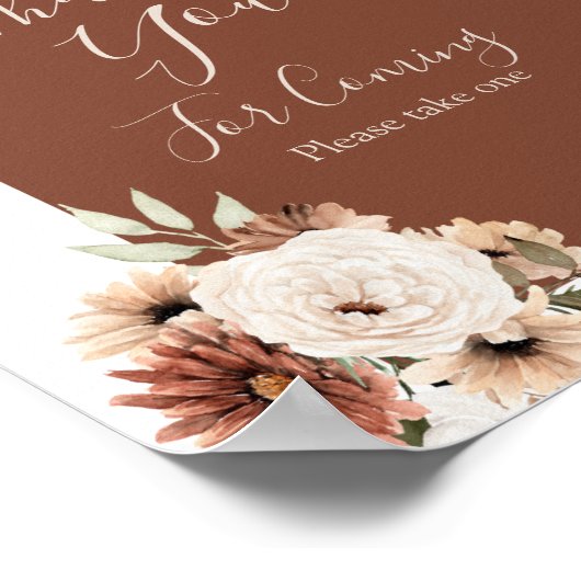 Poster Boho Arch Terracota Merci blanc (Coin)