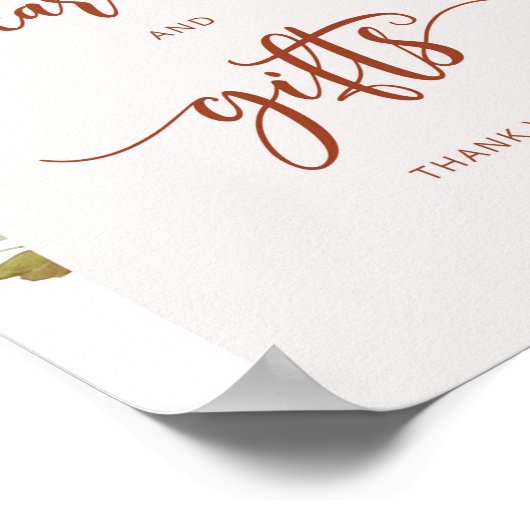 Poster Boho automne cartes à fleurs citrouilles et cadeau (Coin)