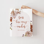 Poster Boho automne citrouille floral deviner combien de