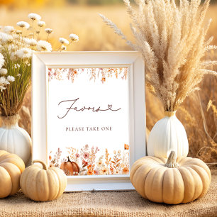 Poster Boho Automne Citrouilles Faveurs S'Il Vous Plaît P